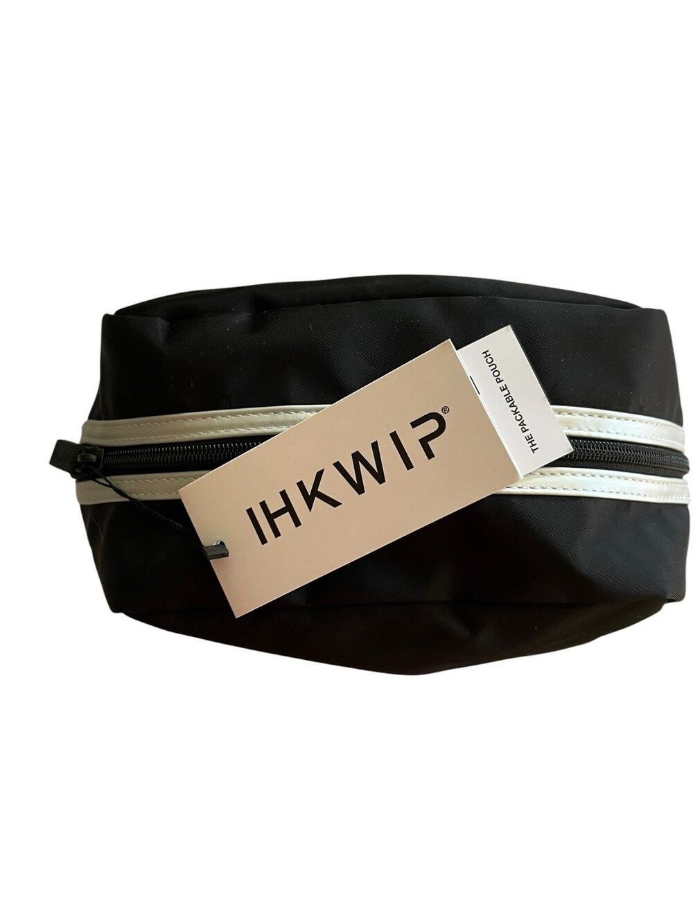 IHKWIP Black Toiletry Bag, Dop Kit. Packable For Travel New With Tags Carry All